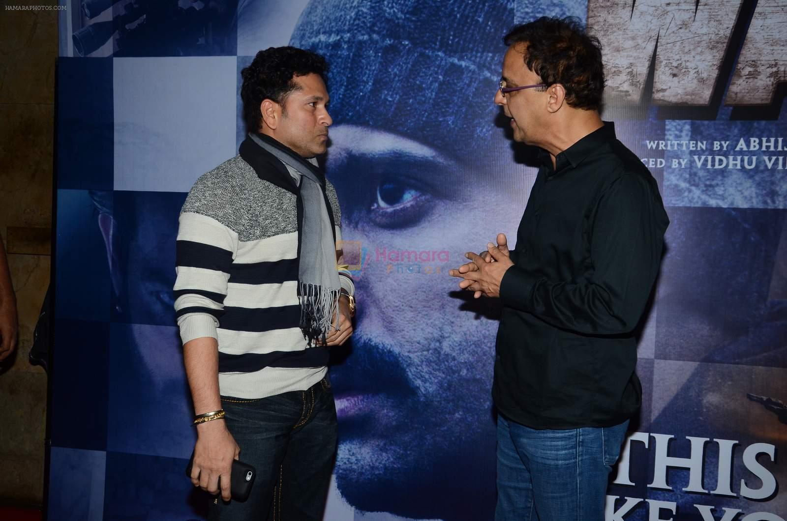 Sachin Tendulkar, Vidhu Vinod Chopra at Wazir screening in Mumbai on 6th Jan 2016
