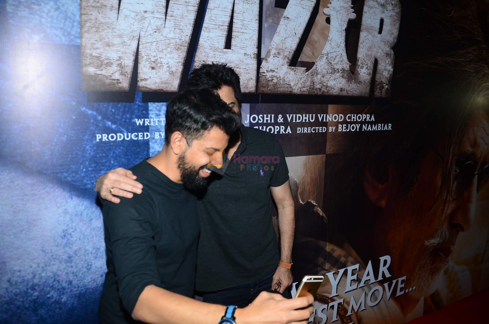Anil Kapoor, Bejoy Nambiar at Wazir screening in Mumbai on 6th Jan 2016