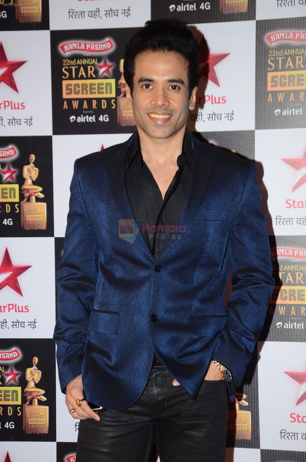 Tusshar Kapoor at Star Screen Awards Red Carpet on 8th Jan 2016