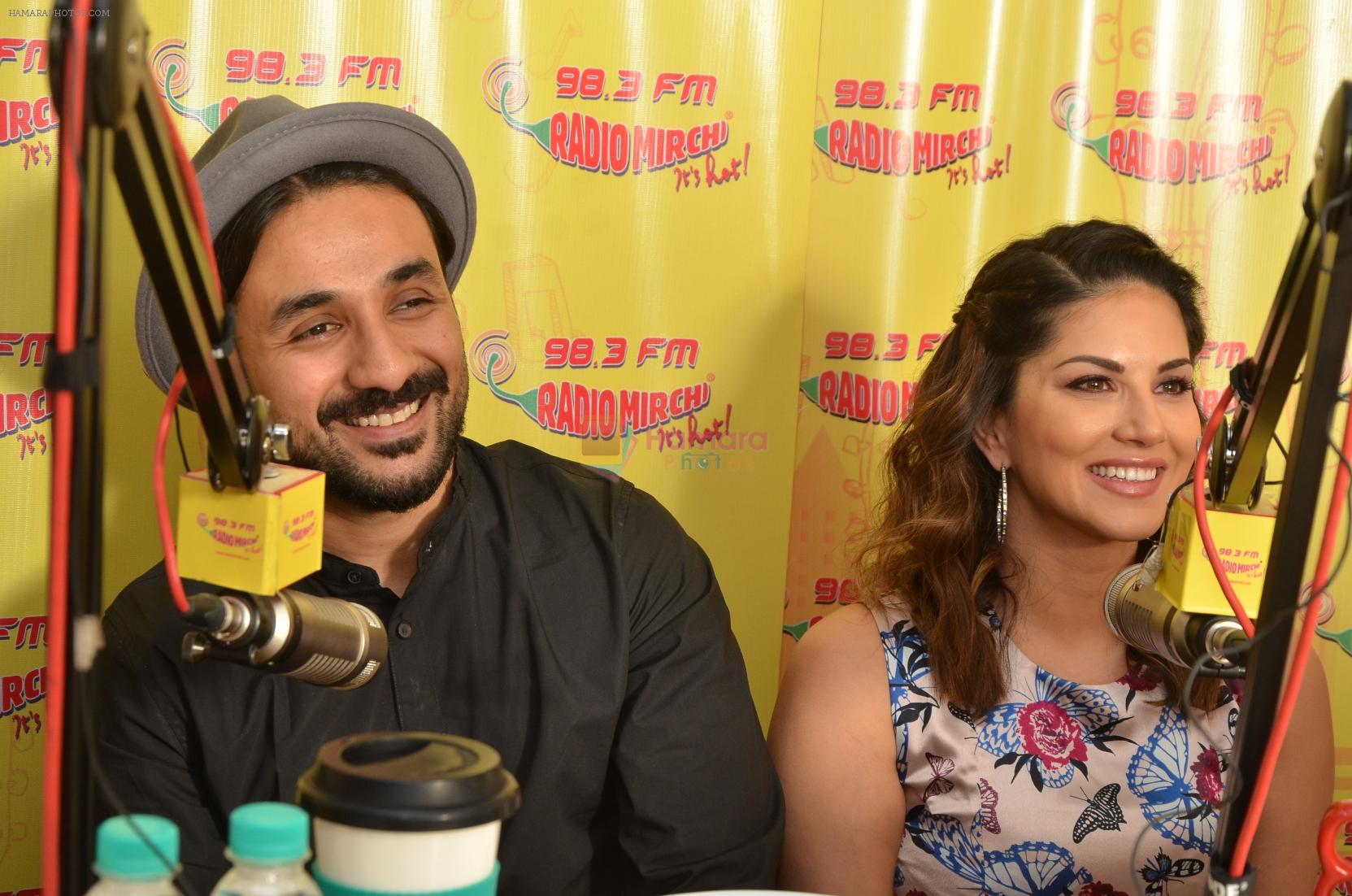 Sunny Leone, Vir Das promote Mastizaade at 98.3 FM Radio Mirchi on 13th Jan 2016