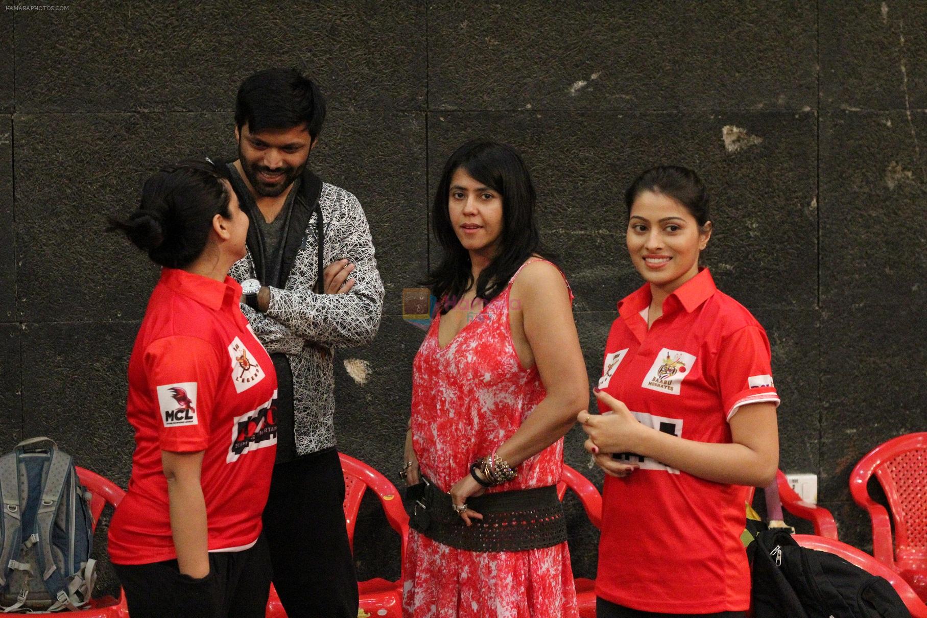 Nivedita Basu,Anand mishra,Ekta Kapoor,Aparna Dixit at the BCL Season 2 Practice session on 17th Jan 2016