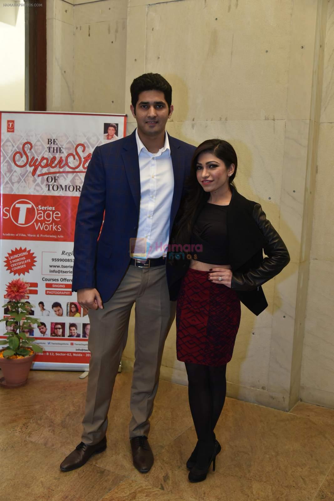 tulsi kumar with her husband at T Series Stage Academy in Noida on 18th Jan 2016