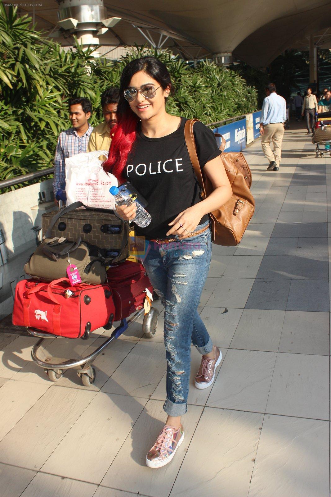 Adah Sharma snapped at airport  on 29th Jan 2016