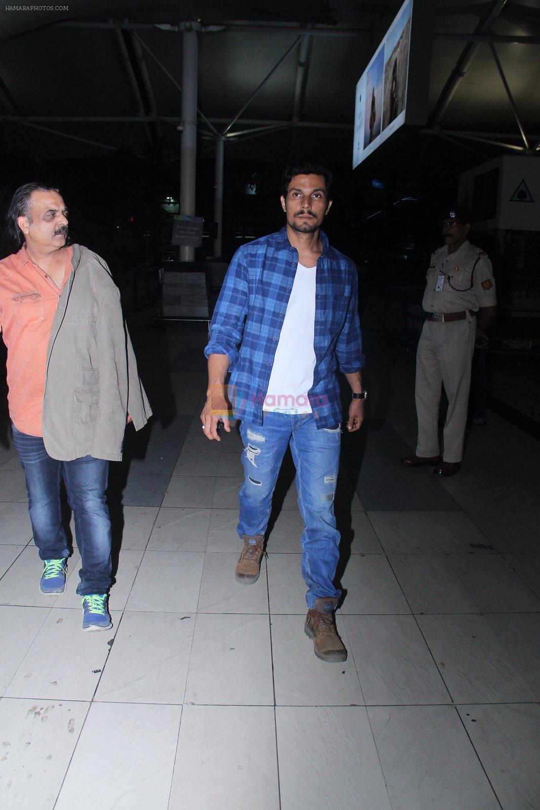 Randeep Hooda  snapped as they return from Delhi on 2nd Feb 2016