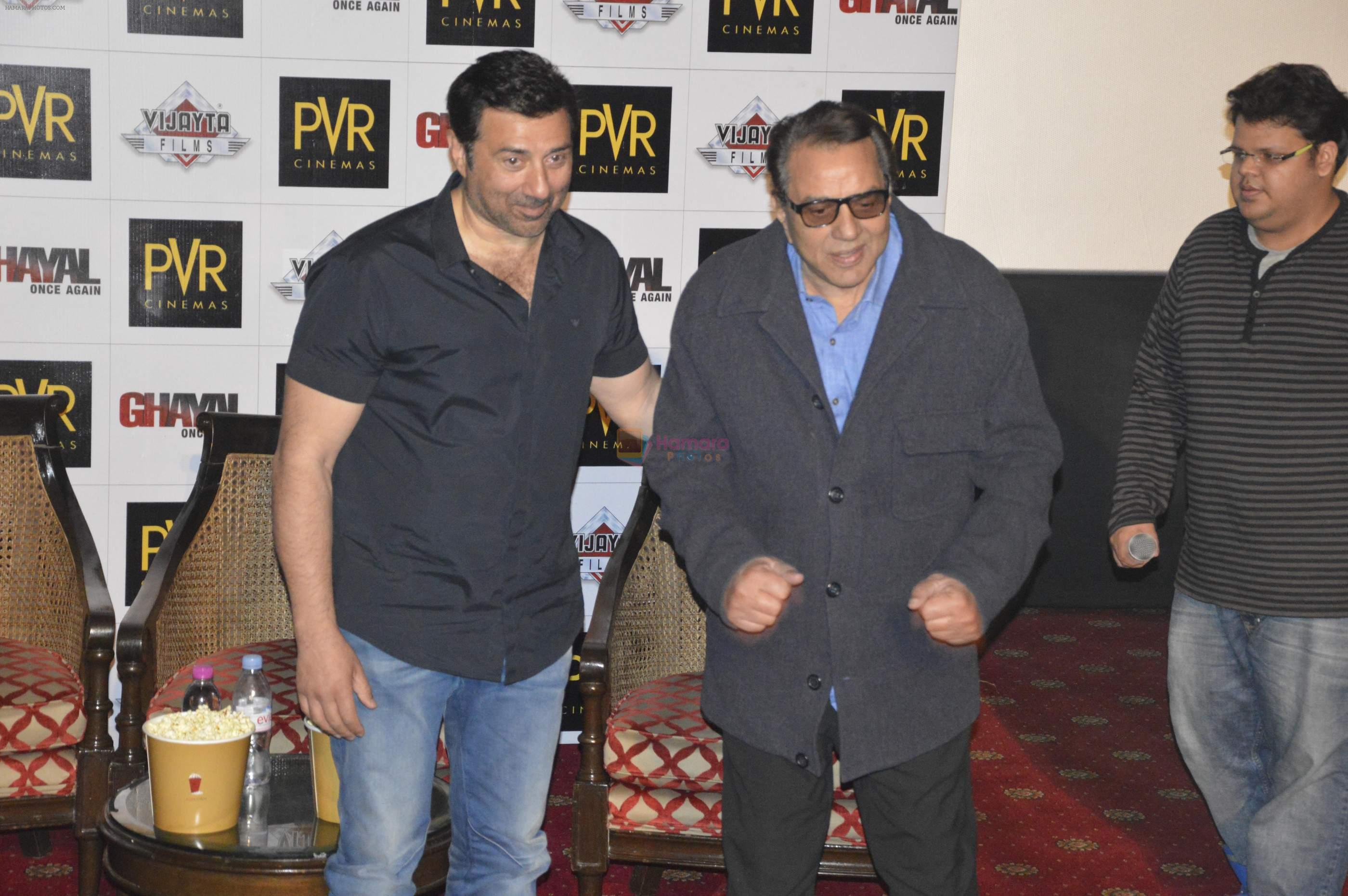 Dharmendra and Sunny Deol in Delhi for Ghayal once again on 2nd Feb 2016