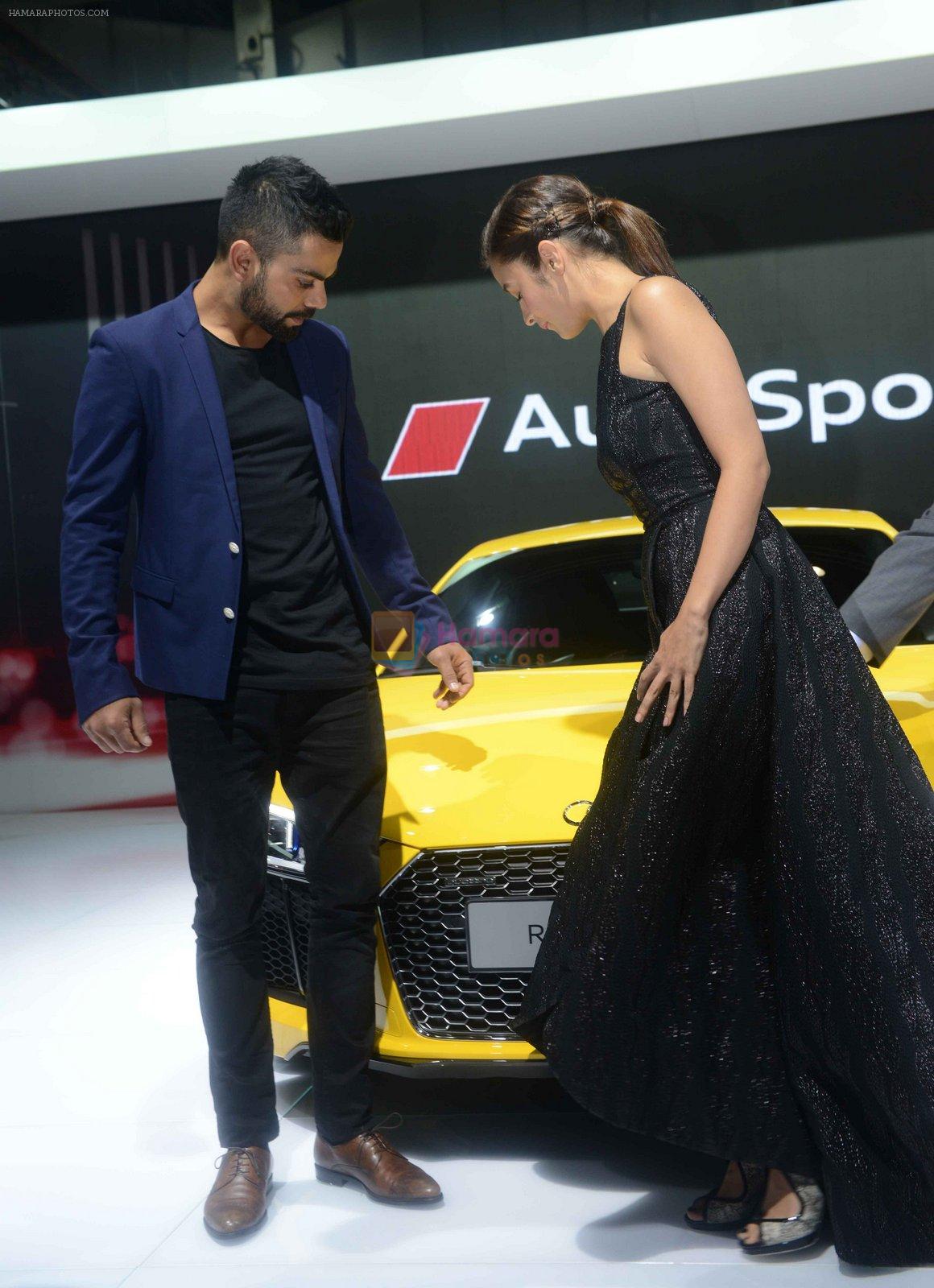 Alia BHatt, Virat Kohli unveil the new Audi R8 at Auto Expo 2016 on 3rd Feb 2016