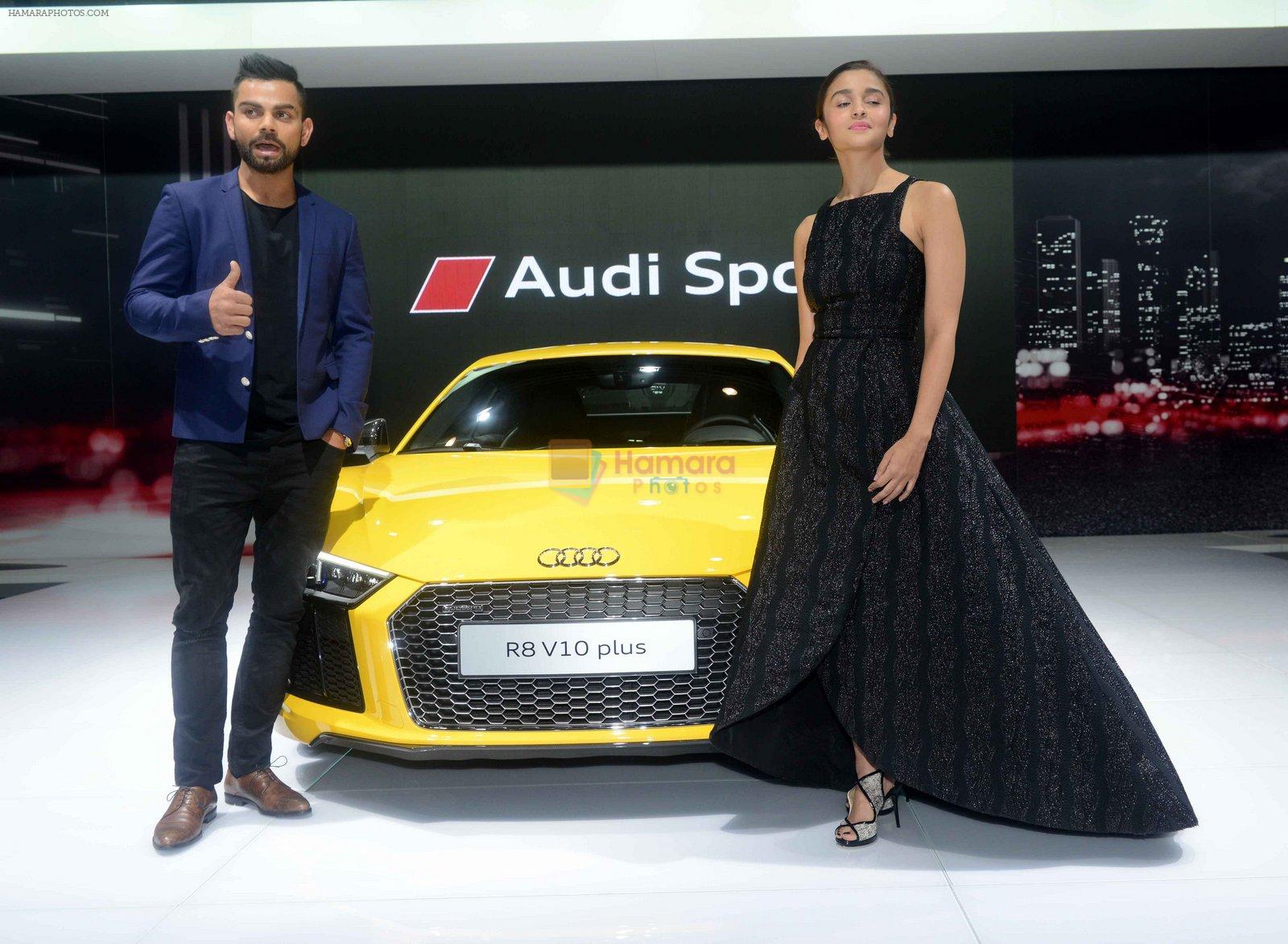 Alia BHatt, Virat Kohli unveil the new Audi R8 at Auto Expo 2016 on 3rd Feb 2016
