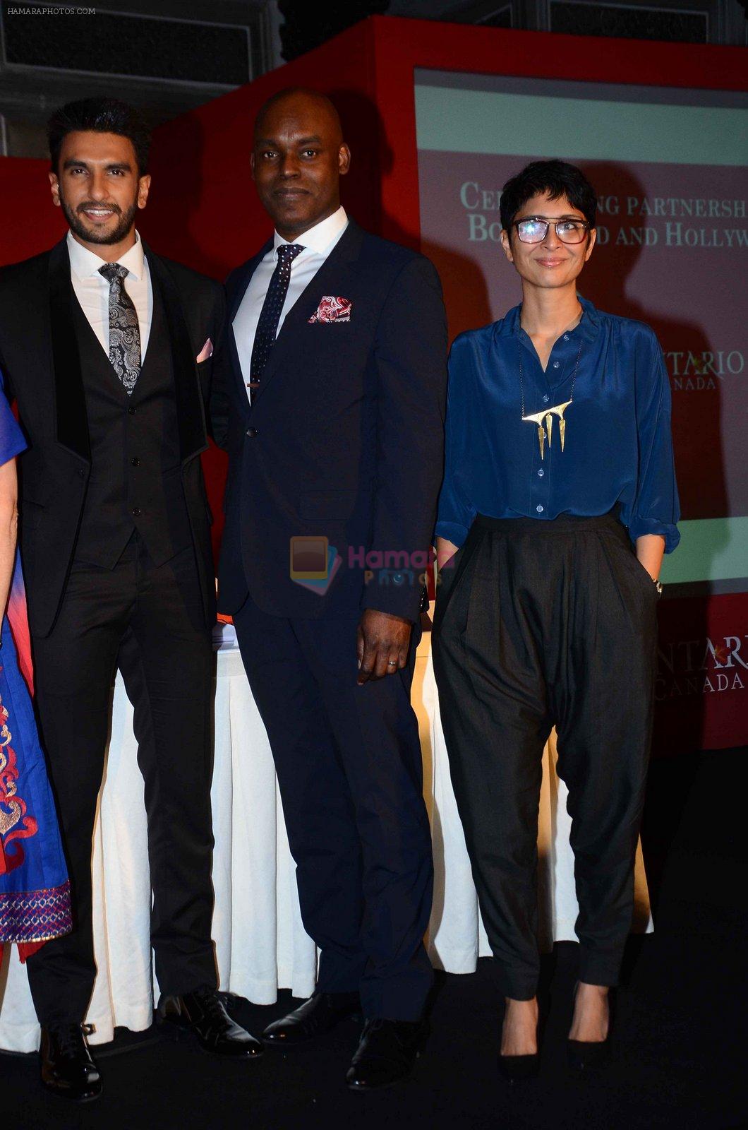 Ranveer Singh and Kiran Rao at Toronto's MOU with Film City on 5th Feb 2016