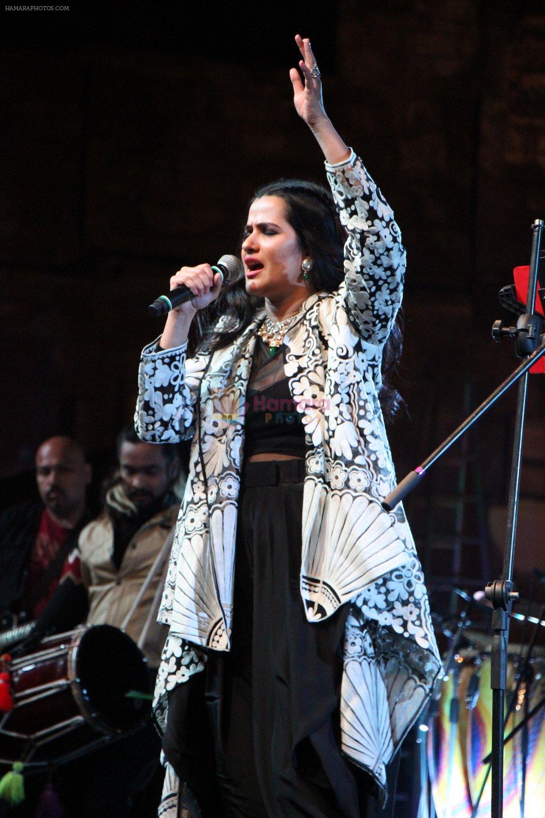 Sona Mohapatra performing at Mehrangarh Fort, a UNESCO heritage site, Jodhpur on 5th Feb 2016