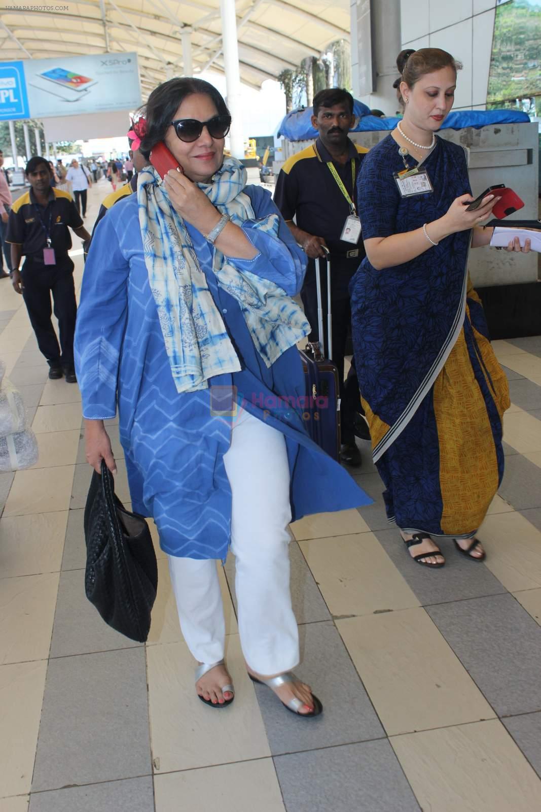 Shabana Azmi snapped at airport on 8th Feb 2016
