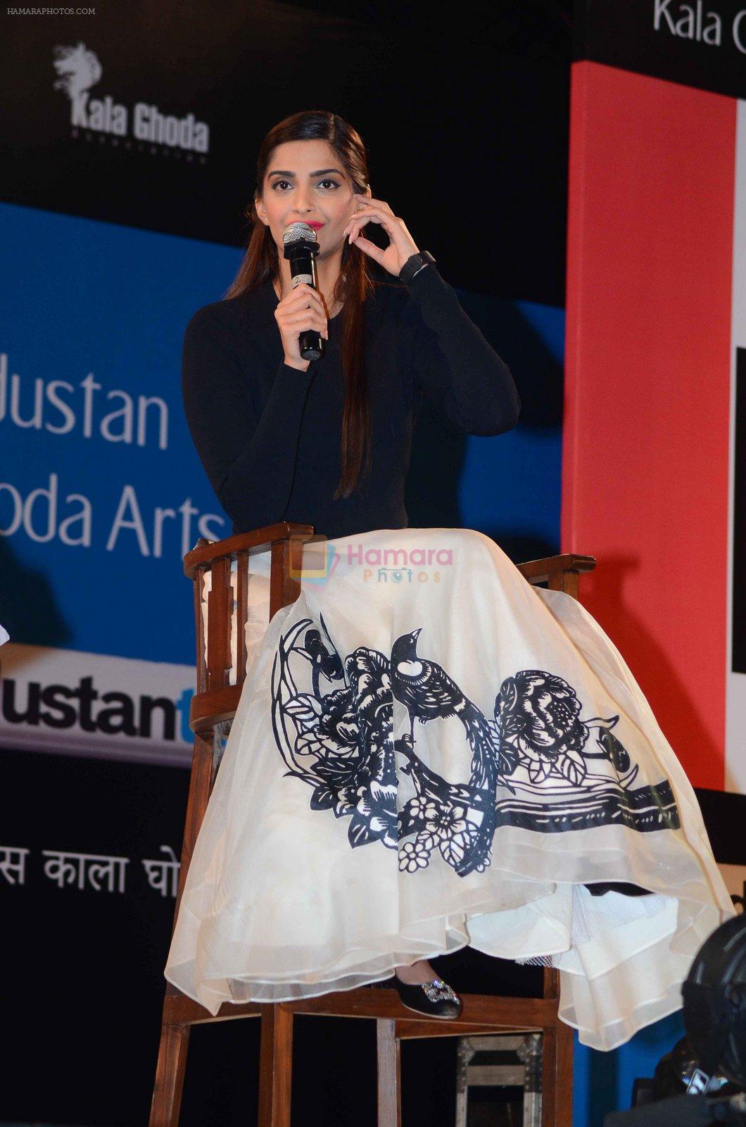 Sonam Kapoor at Kalaghoda to promote Neerja on 9th Feb 2016