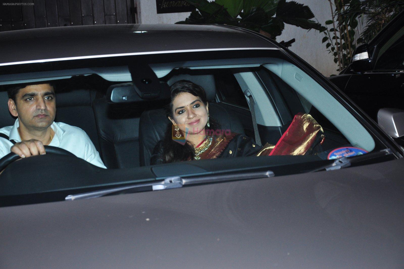 Shaina NC snapped at Dinner at Shilpa's home on 10th Feb 2016