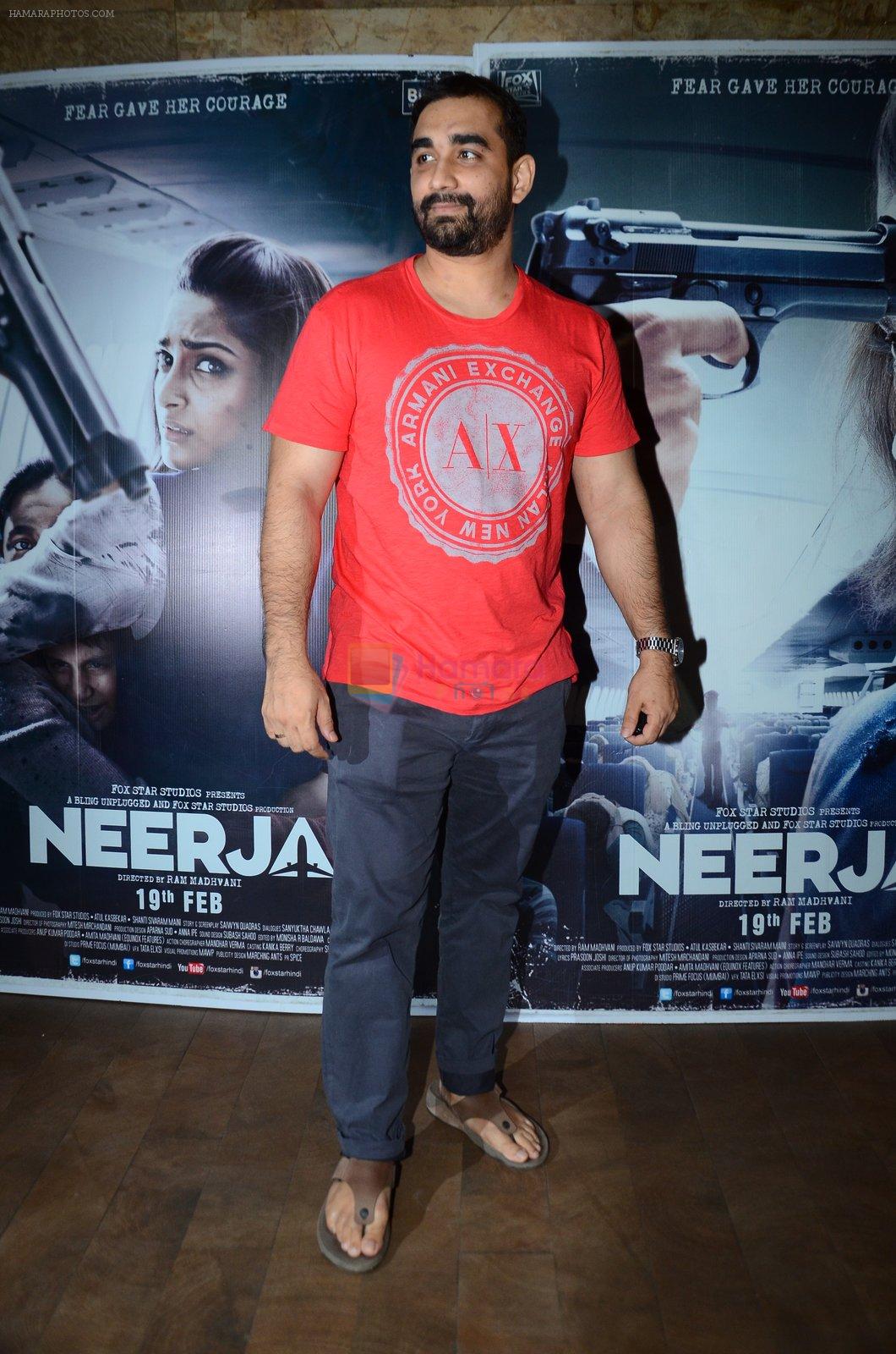 Kunal Deshmukh at Neerja Screening in Mumbai on 12th Feb 2016
