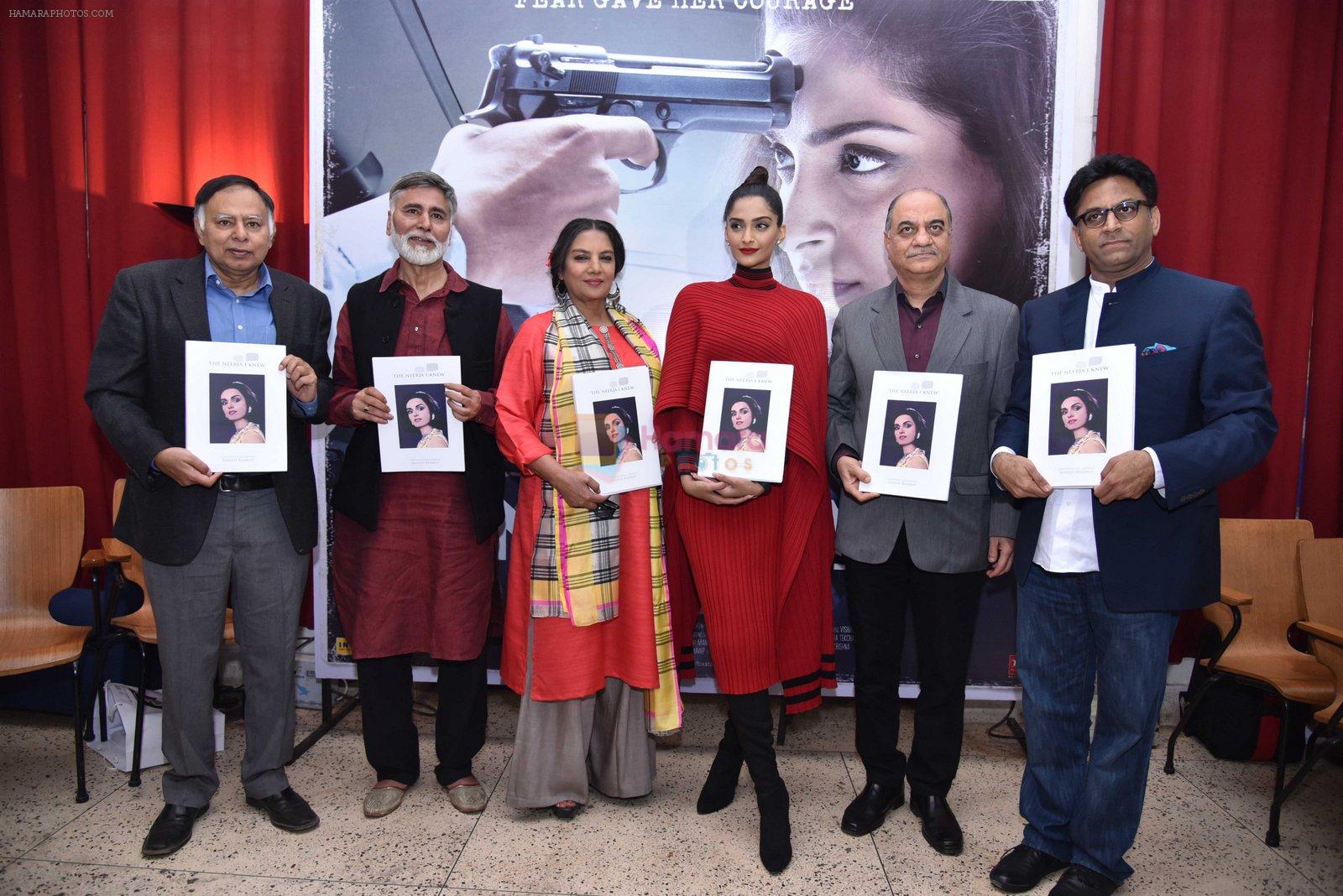 Sonam Kapoor, Shabana Azmi promotes Neerja in Delhi on 15th Feb 2016