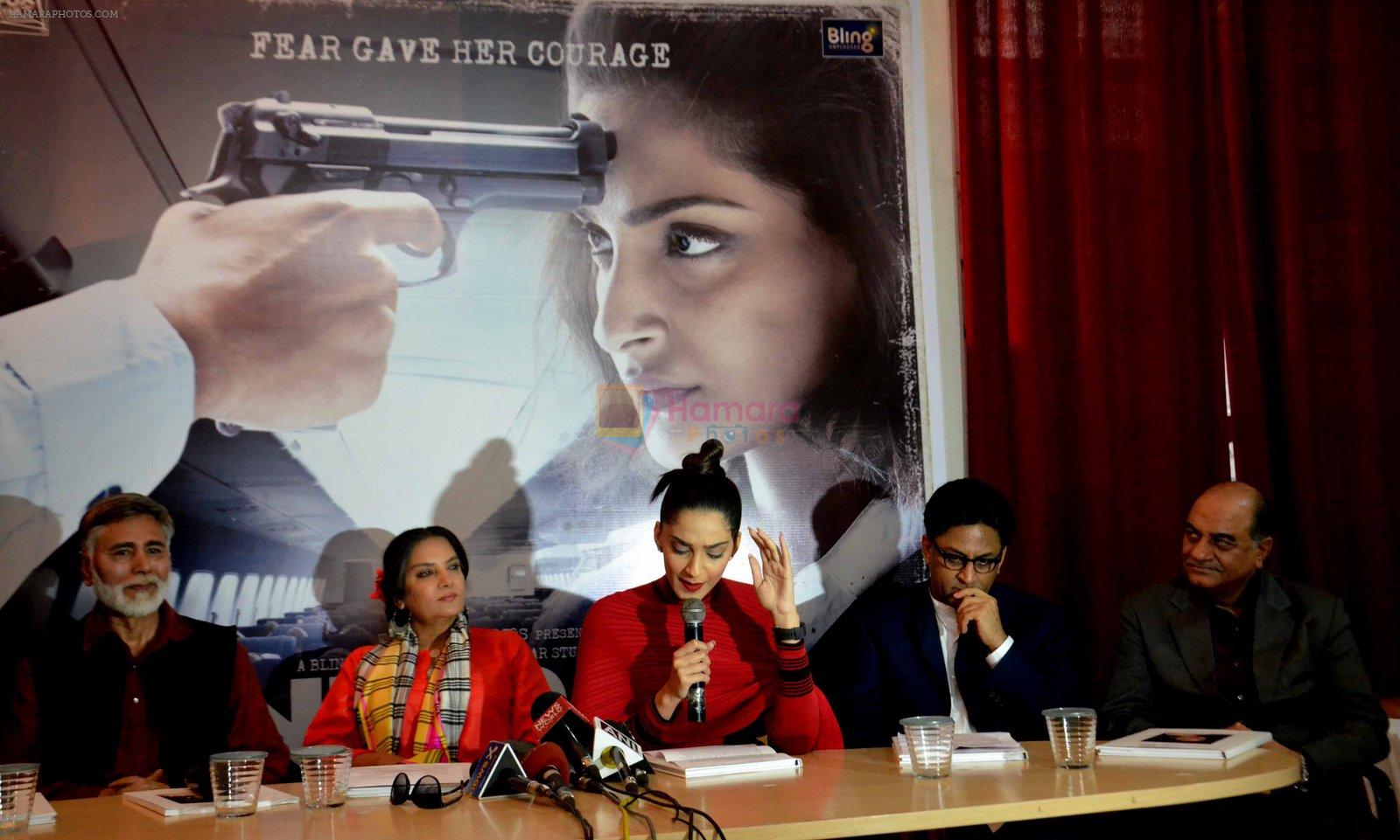 Sonam Kapoor, Shabana Azmi promotes Neerja in Delhi on 15th Feb 2016