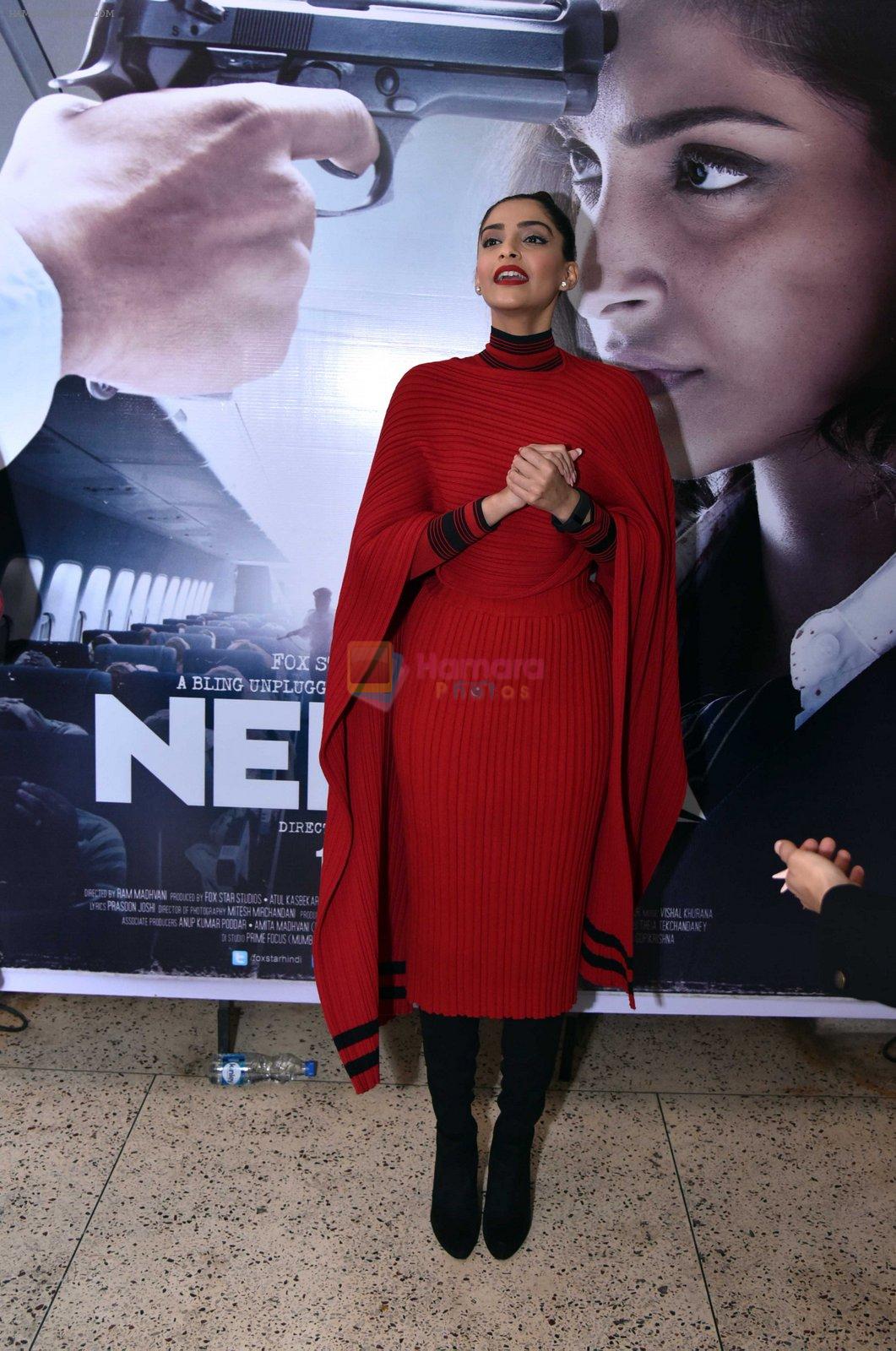 Sonam Kapoor promotes Neerja in Delhi on 15th Feb 2016