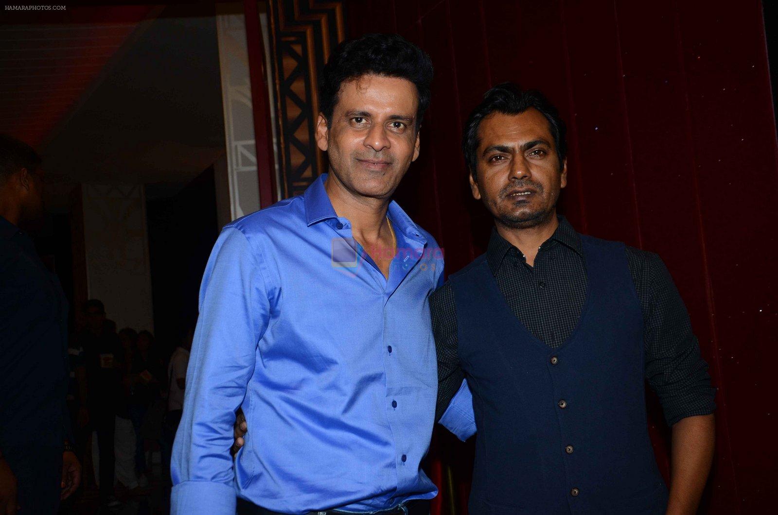 Nawazuddin Siddiqui, Manoj Bajpai at Aligargh screening in Mumbai on 18th Feb 2016