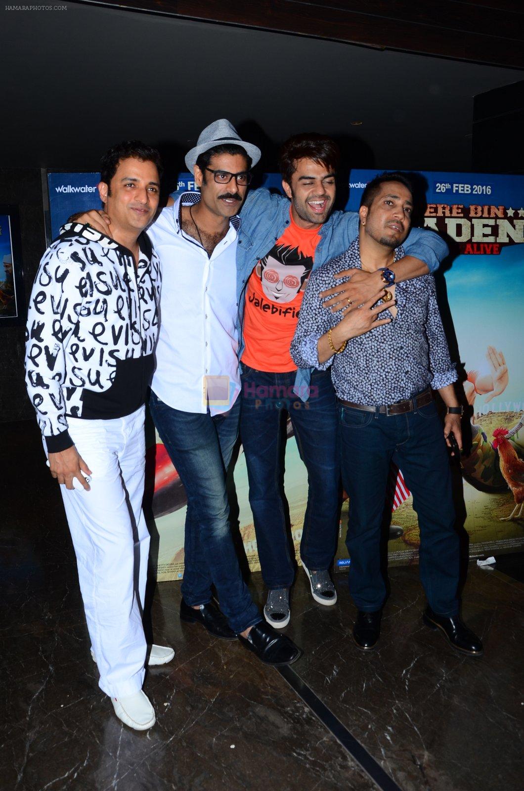 Ganesh Hegde, Sikander Kher, Manish Paul, Mika Singh at Bollywood Diaries and Tere Bin Laden 2 screening in Cinepolis on 25th Feb 2016