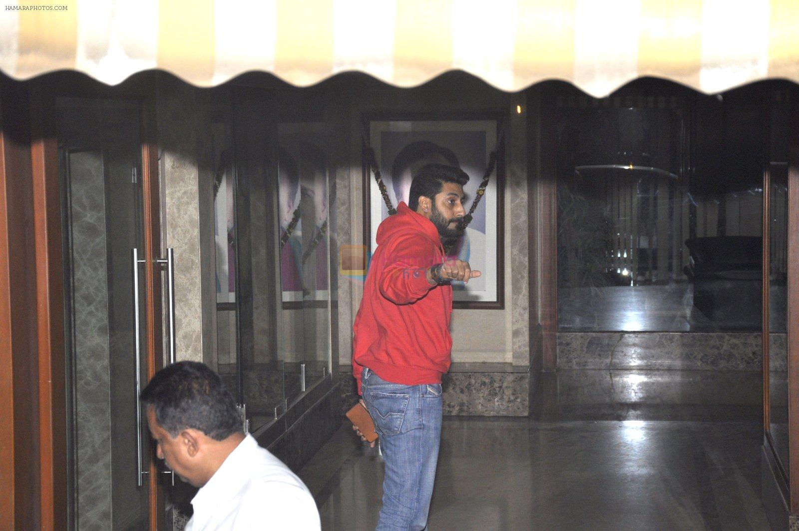 Abhishek Bachchan at Sanjay Dutt's House on 27th Feb 2016