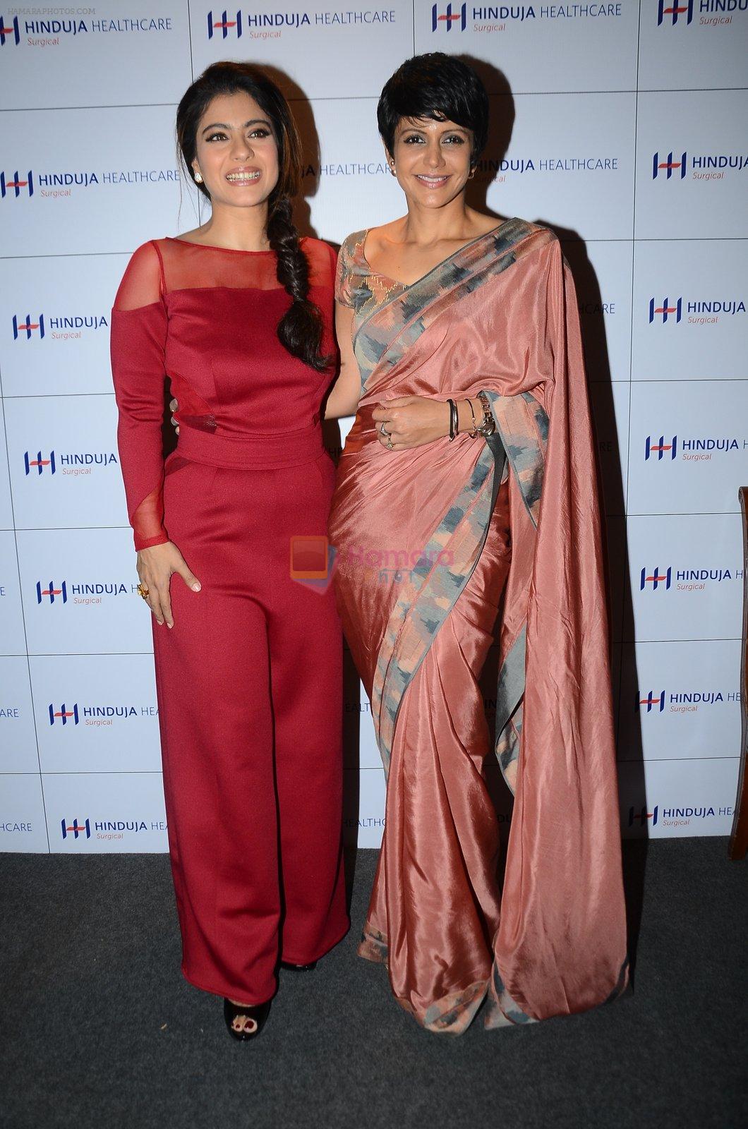 Kajol and Mandira Bedi at Hinduja launch in Mumbai on 29th Feb 2016