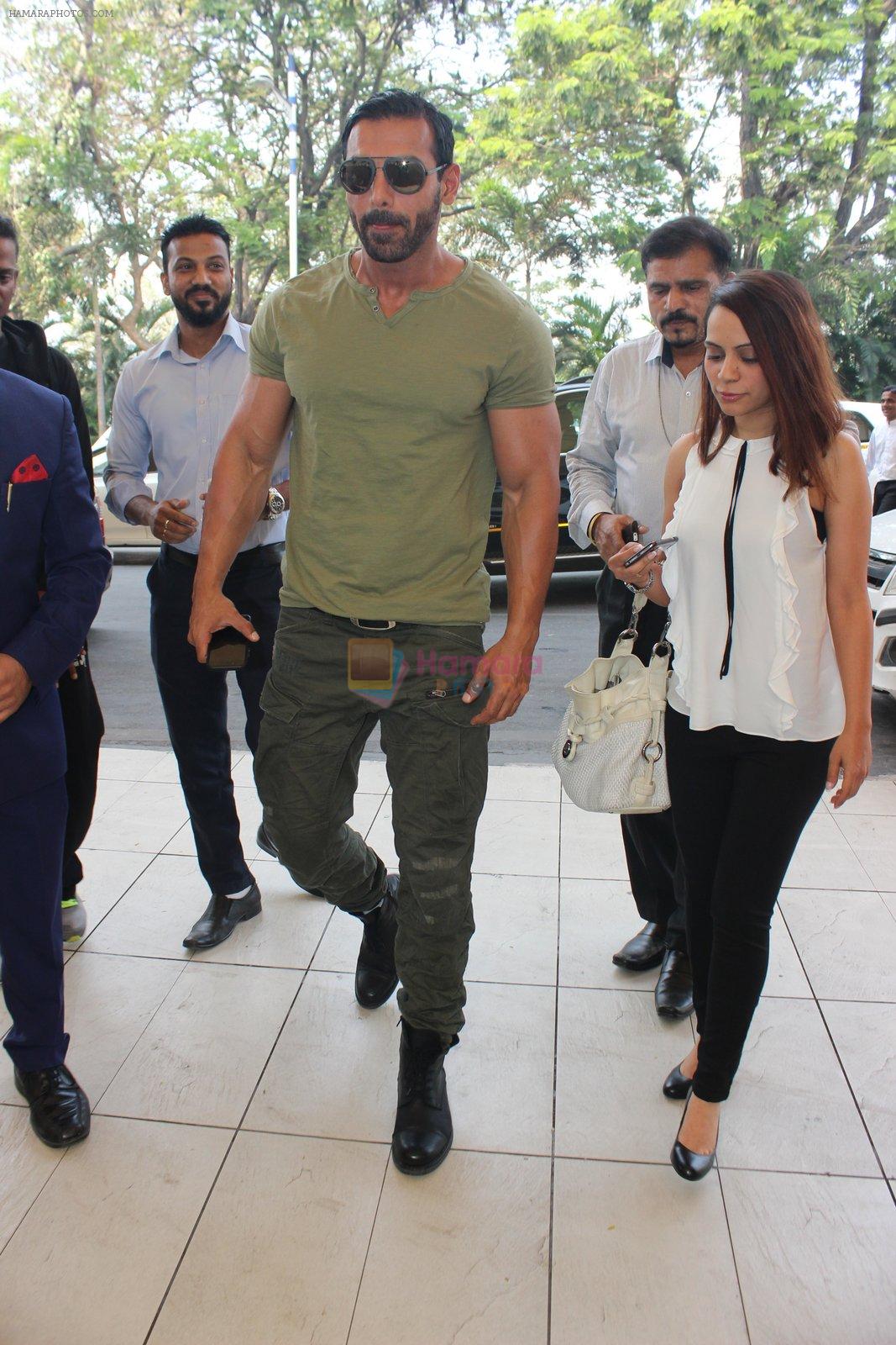 John Abraham snapped at airport on 3rd MArch 2016