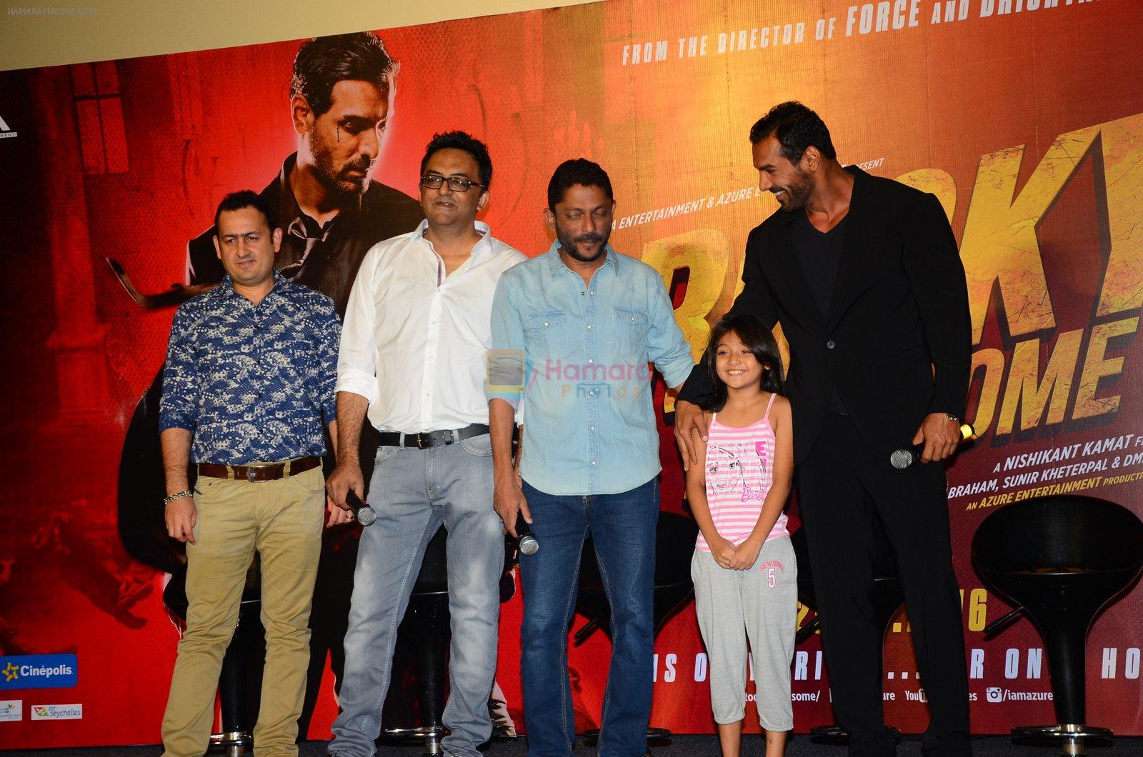 John Abraham, Nishikant Kamat at Rocky Handsome trailer launch on 3rd March 2016