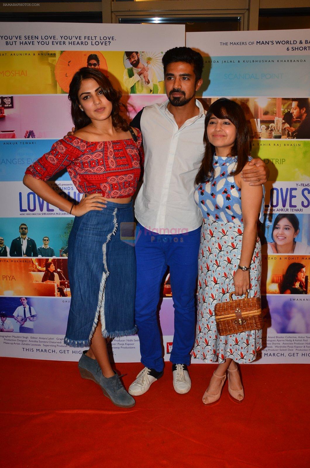 Rhea Chakraborty, Saqib Saleem at the launch of Love Shots film launch on 7th March 2016