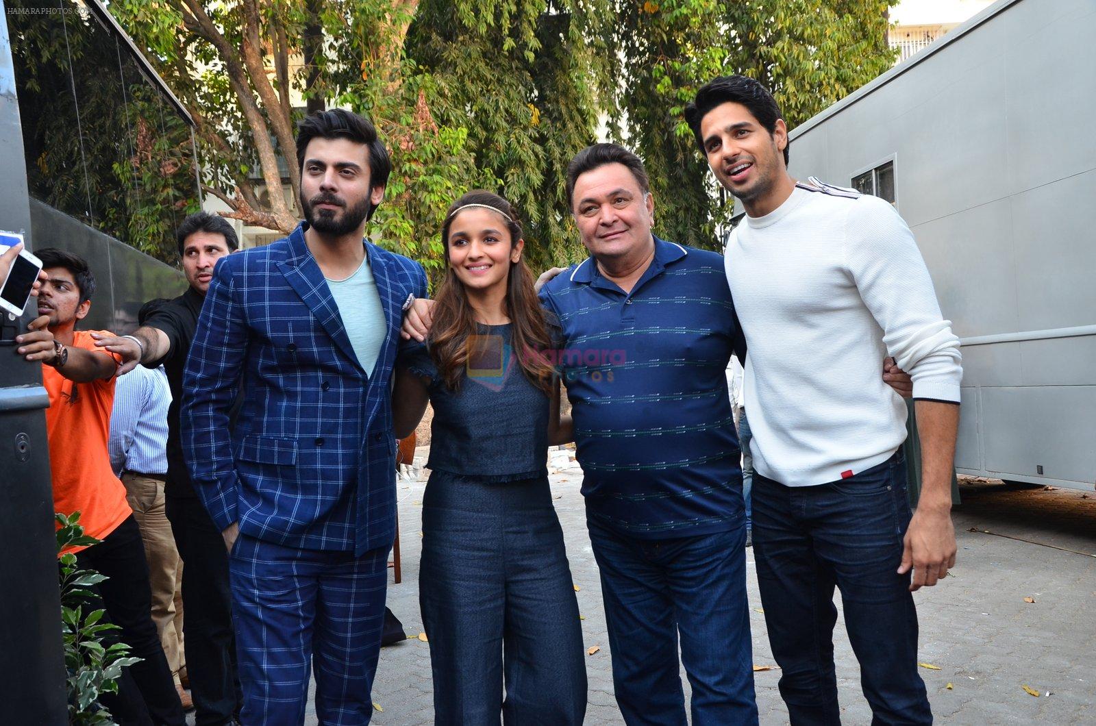 Alia Bhatt, Sidharth Malhotra, Fawad Khan, Rishi Kapoor at Kapoor n Sons photo shoot on 9th March 2016