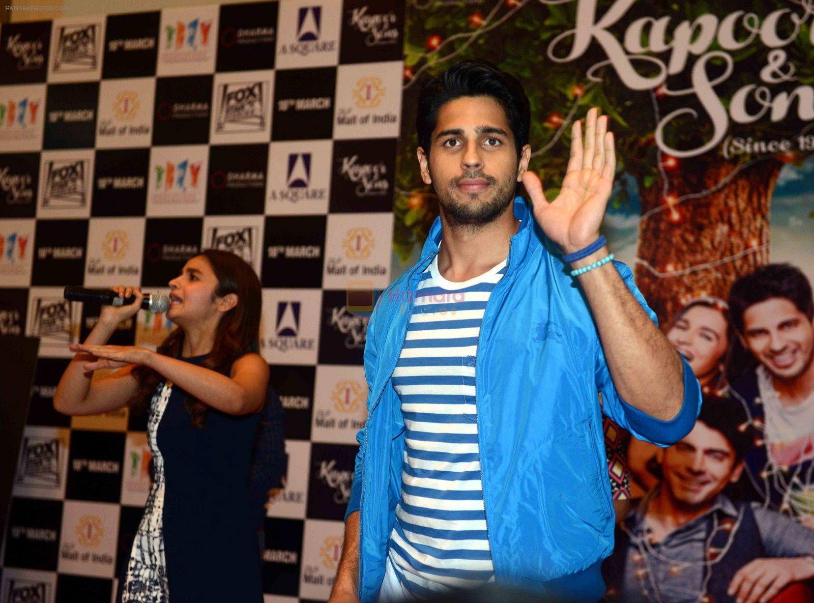 Sidharth Malhotra promote Kapoor & Sons in Delhi on 14th March 2016