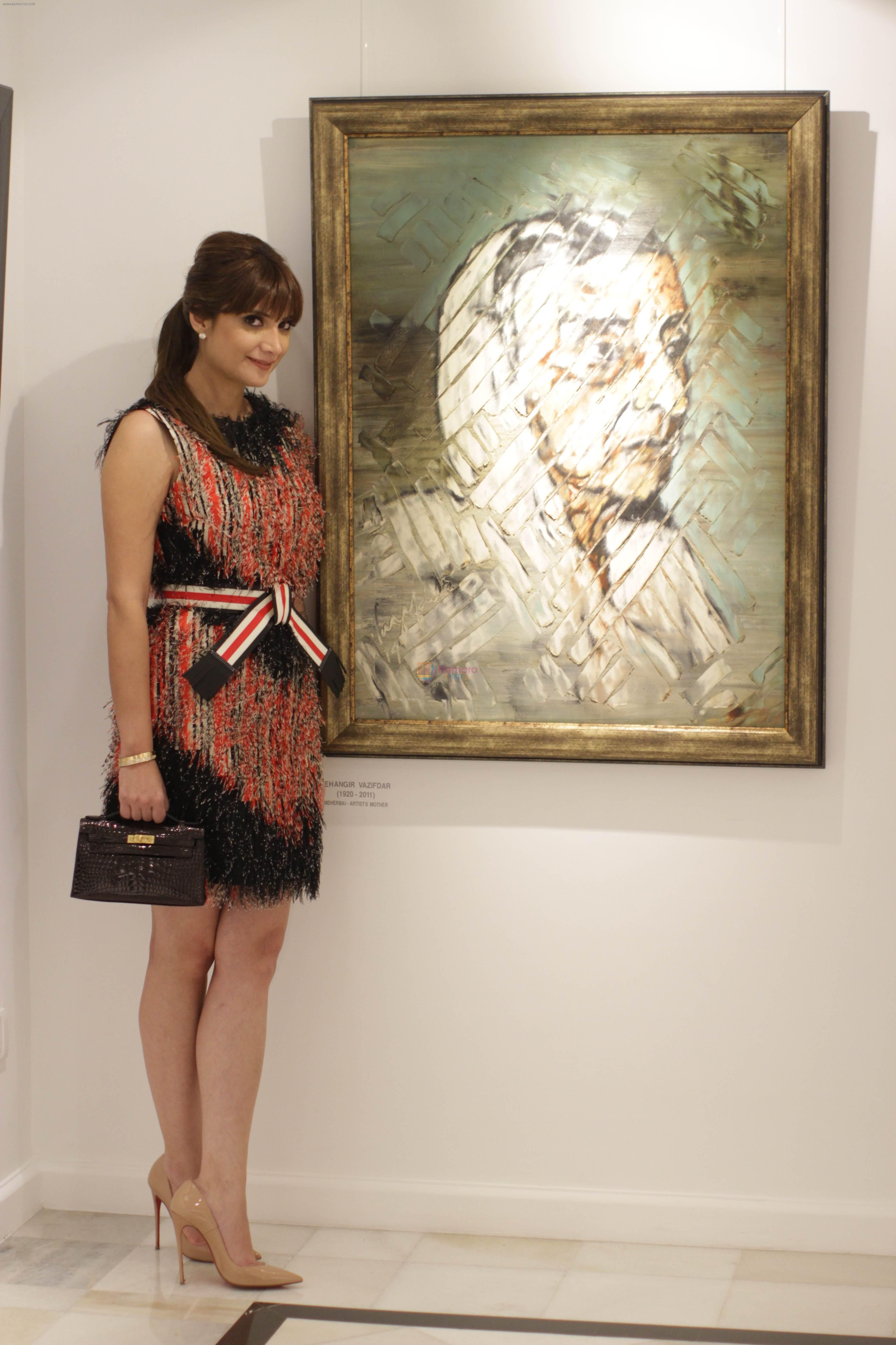Michelle Poonawala at art exhibition on 14th March 2016