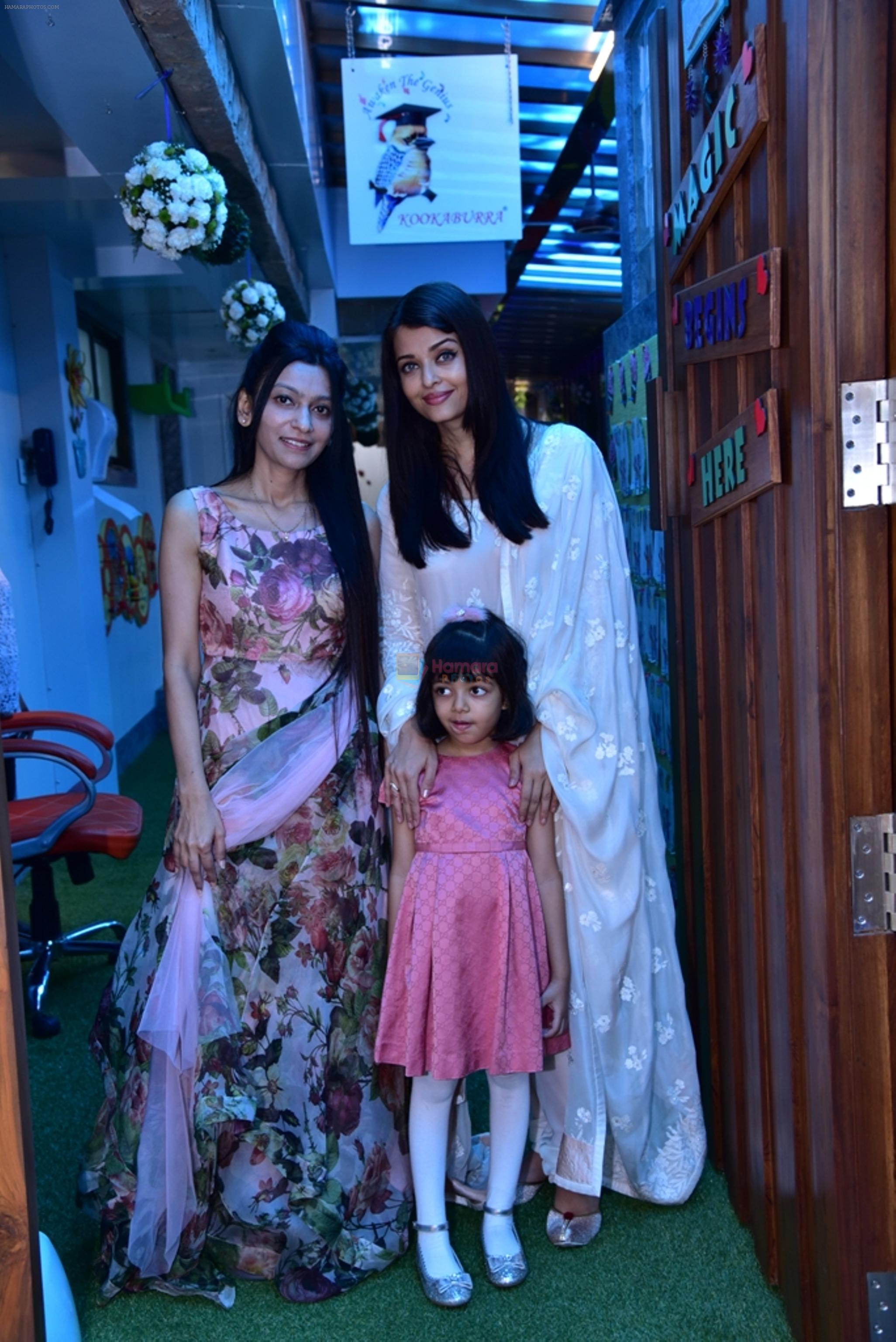 Dr Tejal Mehta, Aishwarya Rai Bachchan with Aradhya bachchan at the launch of Kookaburra Learning Centre on 15th March 2016