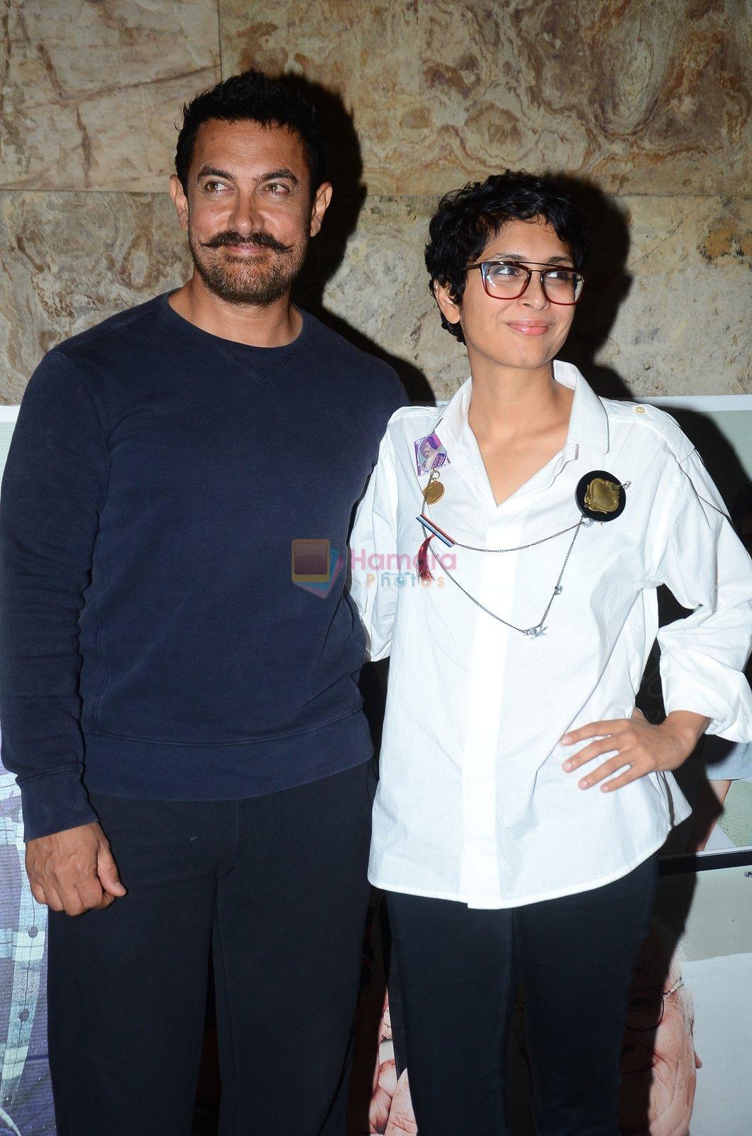 Aamir Khan, Kiran Rao at Kapoor N Sons screening on 15th March 2016