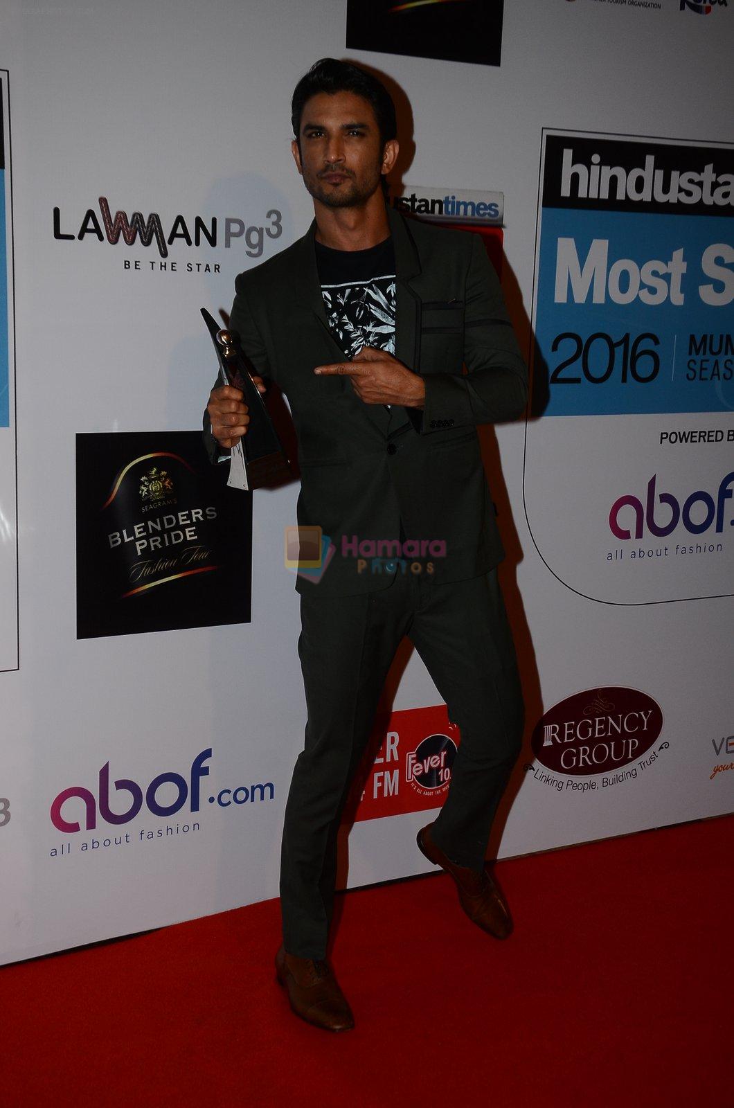 Sushant Singh Rajput at HT Most Stylish on 20th March 2016