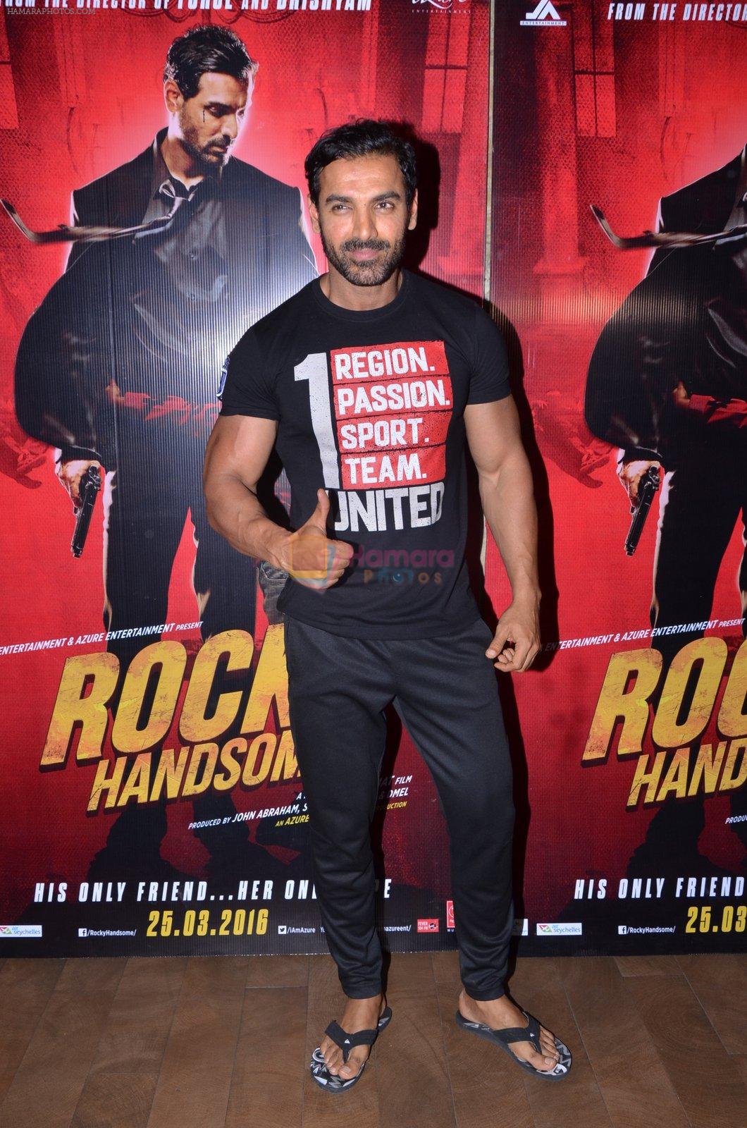 John Abraham at Rocky Handsome screening on 24th March 2016