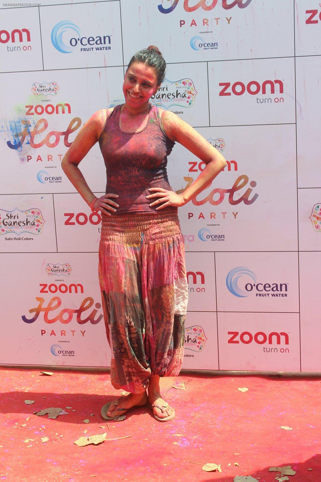 Swara Bhaskar at Zoom Holi celebration on 24th March 2016