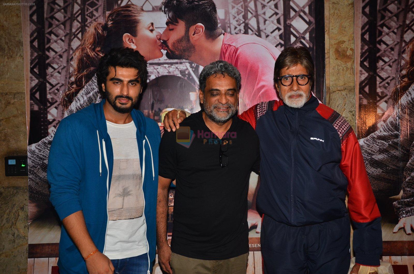 Amitabh Bachchan, Arjun Kapoor, R Balki at ki and ka screening in Mumbai on 26th March 2016