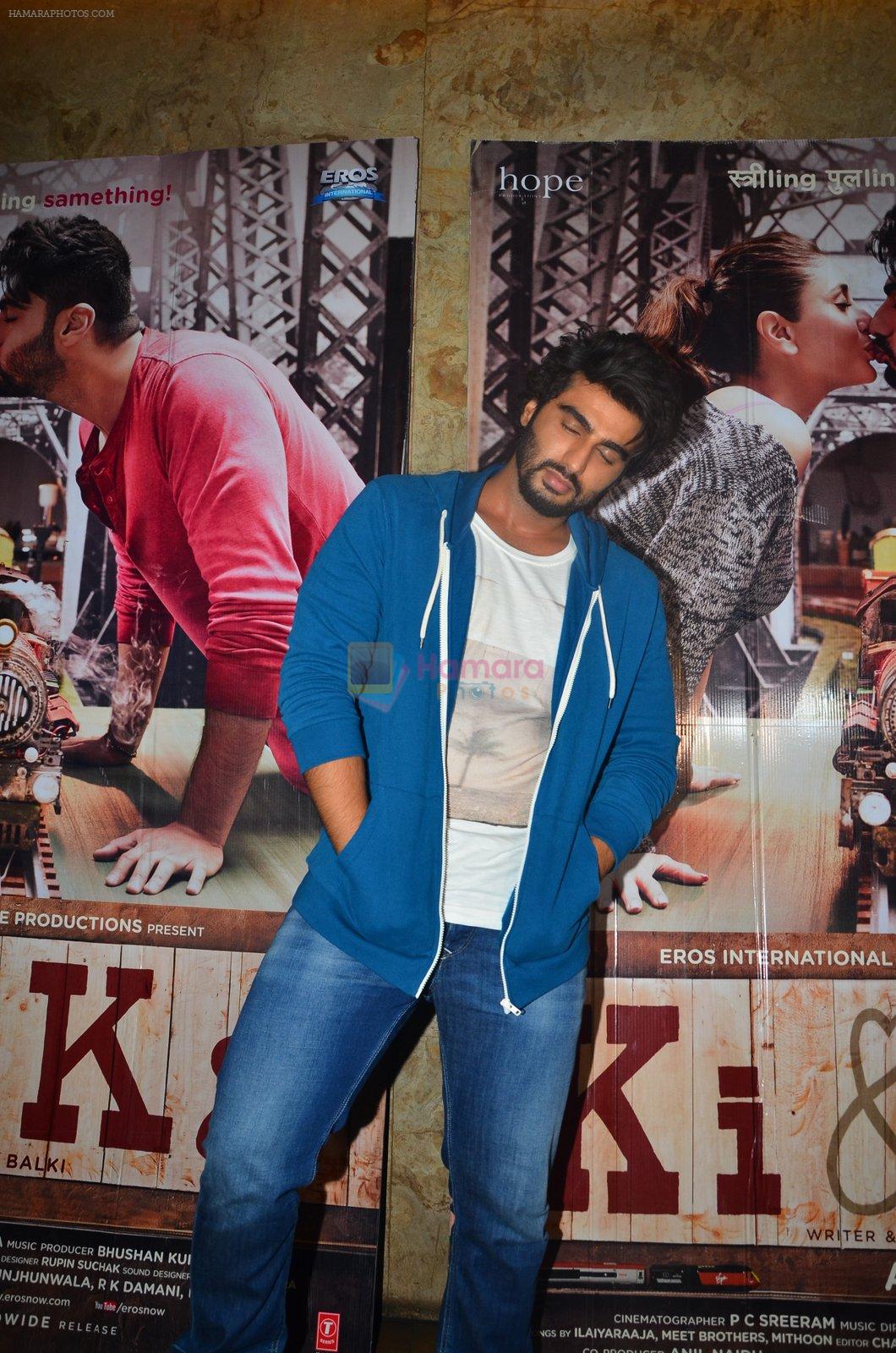 Arjun Kapoor at ki and ka screening in Mumbai on 26th March 2016
