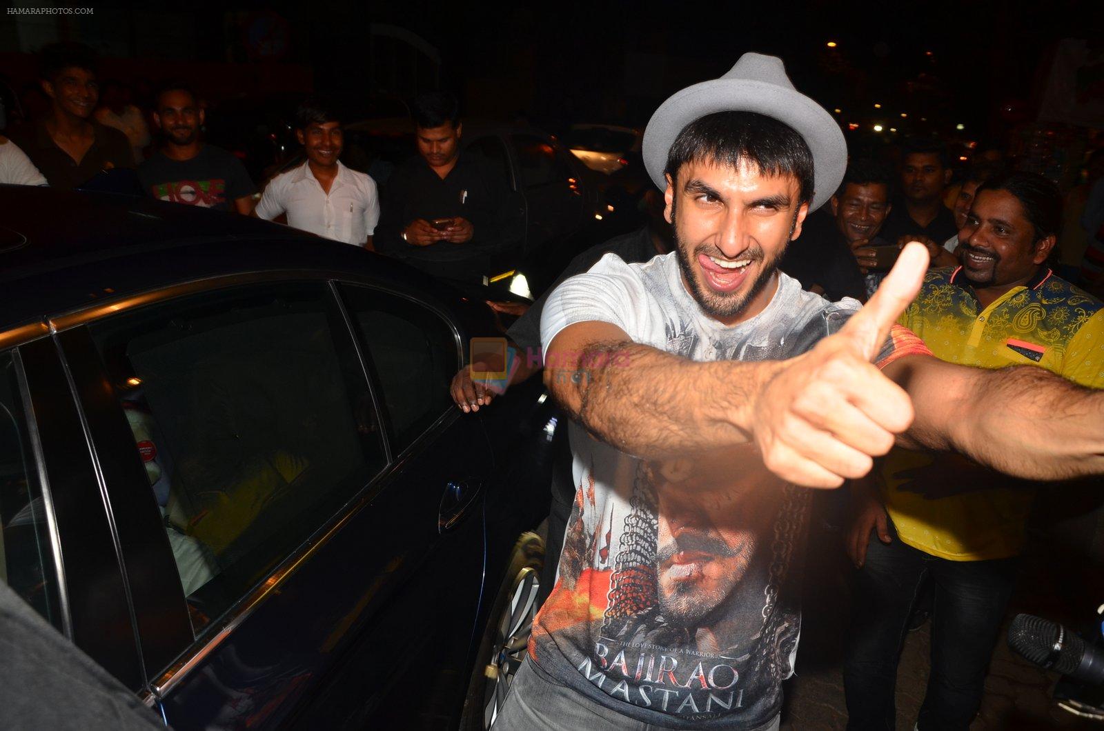 Ranveer Singh at bhansali party for national award declare on 28th March 2016