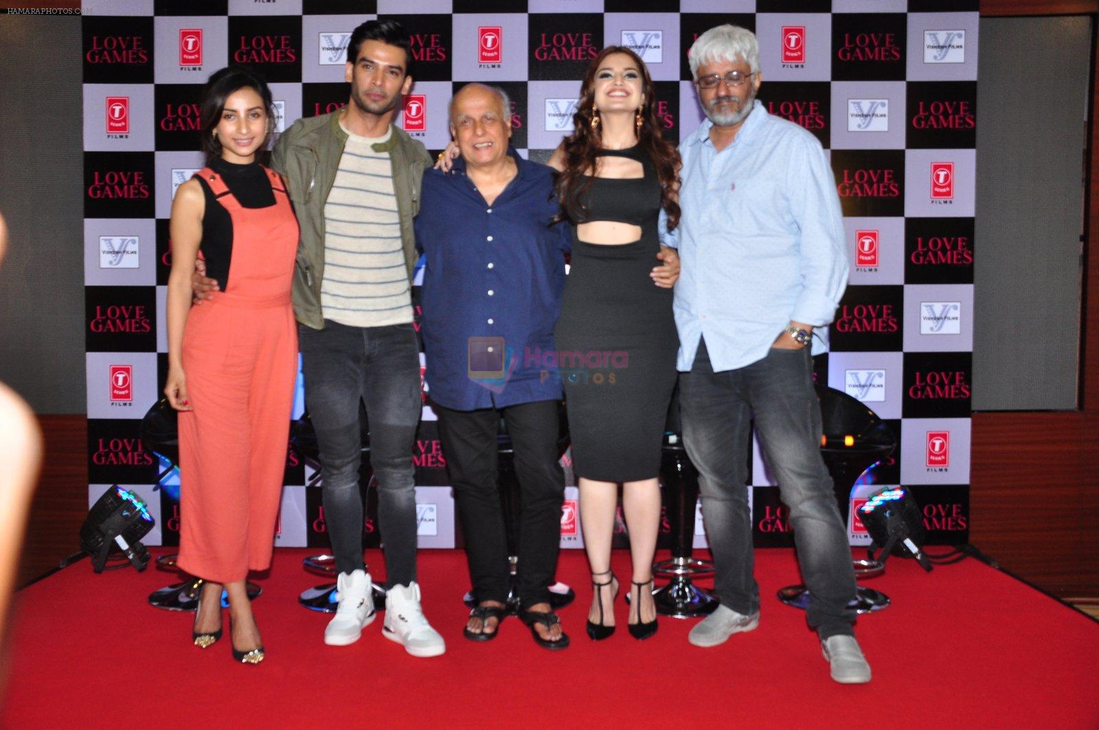 Tara Alisha, Patralekha, Gaurav Arora, Mahesh Bhatt, Vikram Bhatt at T-series film Love Games press meet on 29th March 2016