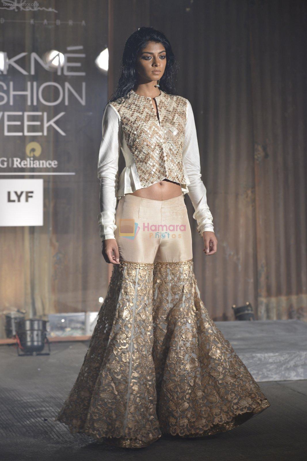 Model at Anand Kabra's show for LFW 2016 on 30th March 2016