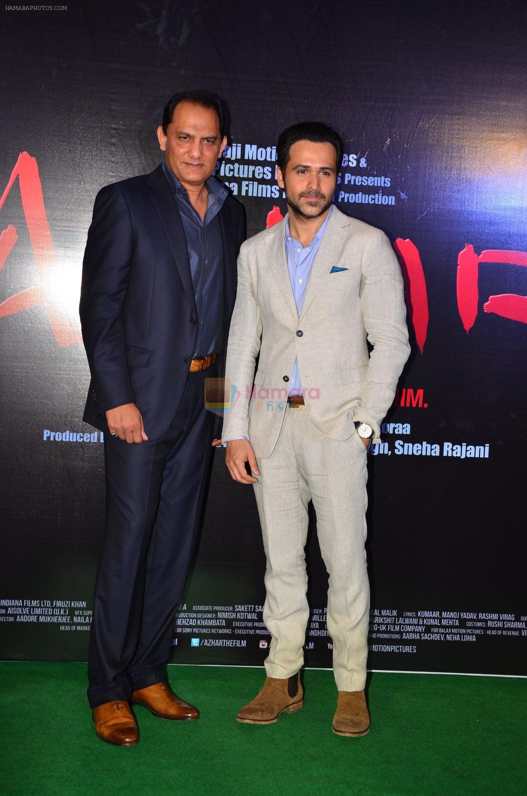 Mohammad Azharuddin, Emraan Hashmi at Trailer launch of Azhar on 1st April 2016