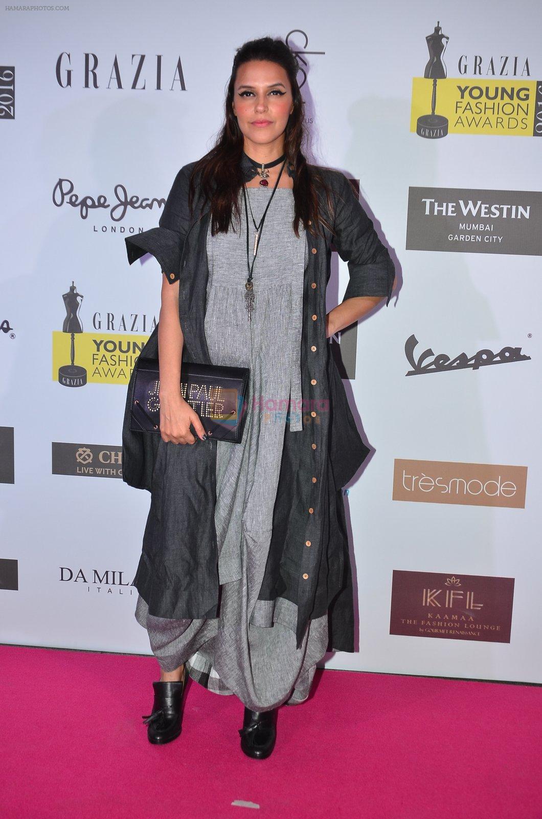 Neha Dhupia at Grazia Young Fashion Awards 2016 Red Carpet on 7th April 2016