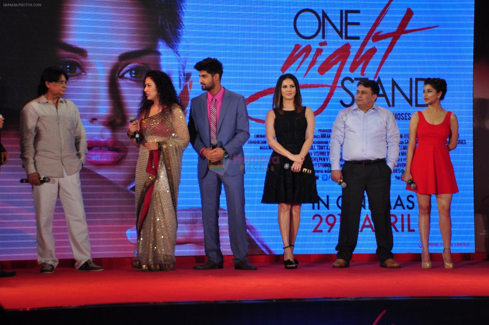 Tanuj Virwani, Sunny Leone, Nyra Banerjee at One Night Stand trailor launch on 7th April 2016