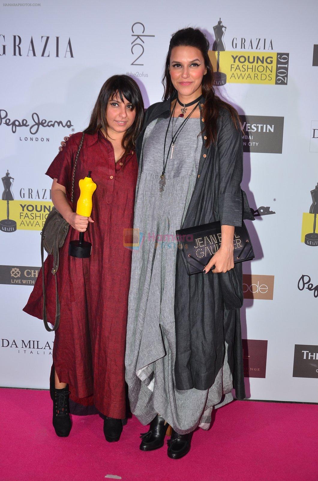 Neha Dhupia at Grazia Young Fashion Awards 2016 Red Carpet on 7th April 2016