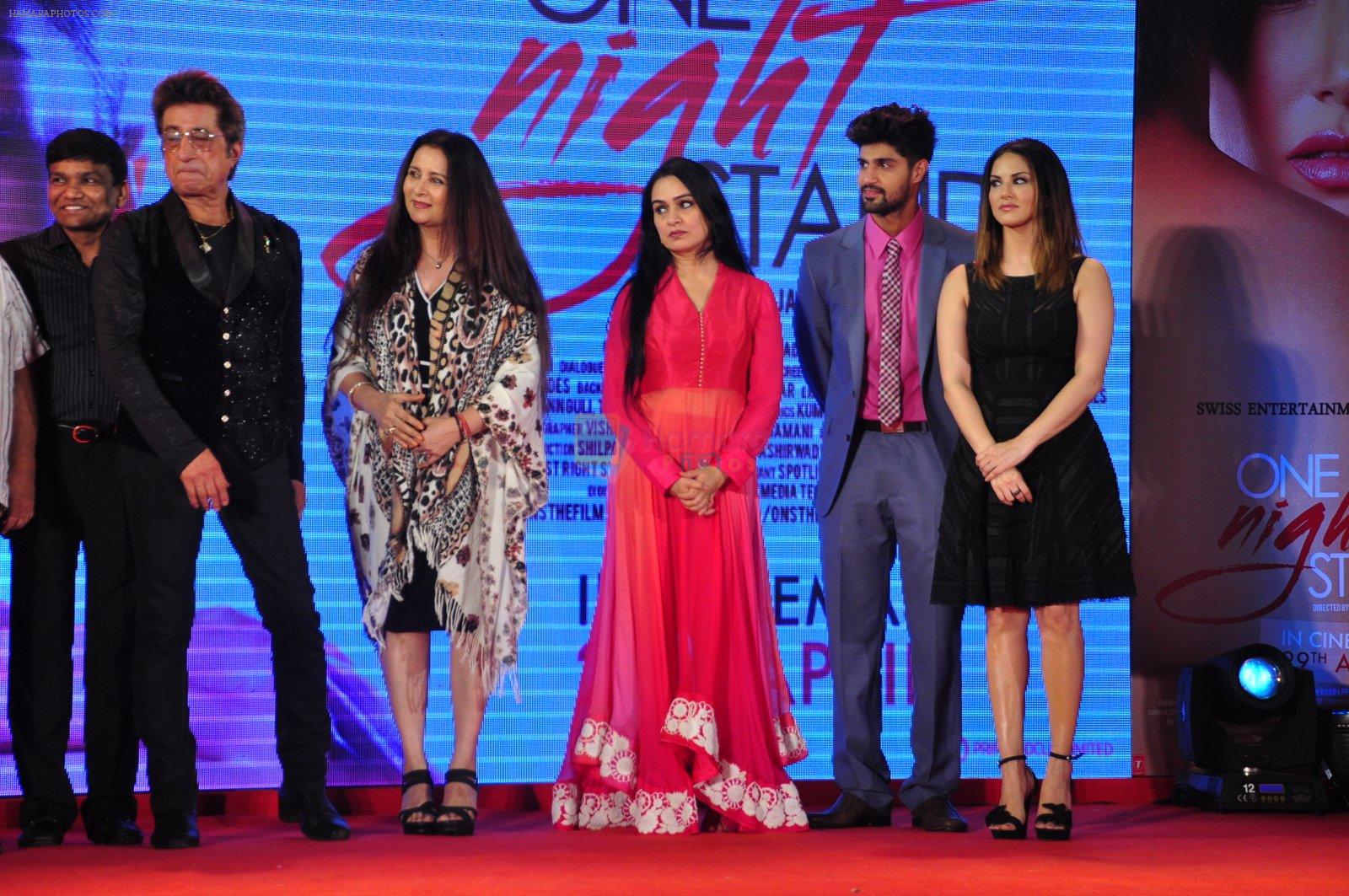 Tanuj Virwani, Sunny Leone,Shakti Kapoor, Poonam Dhillon, Padmini Kolhapure at One Night Stand trailor launch on 7th April 2016