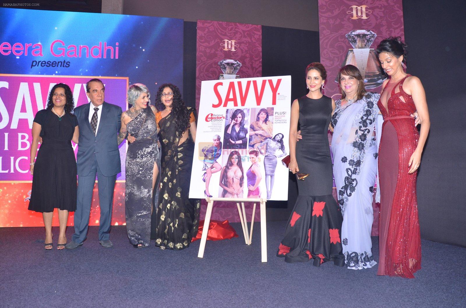 Nandana Sen, Kim Sharma, Zarine Khan at Savvy Magazine covers celebrations in Mumbai on 9th April 2016