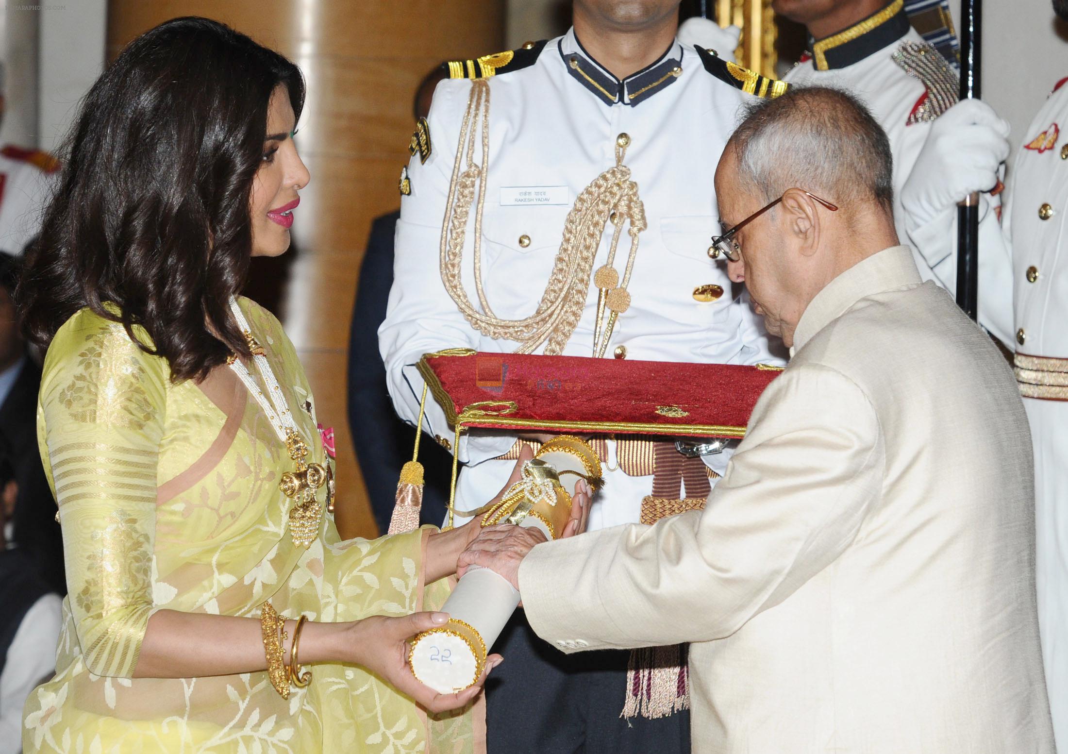 Priyanka Chopra at Padma Bhushan ceremony on 12th April 2016