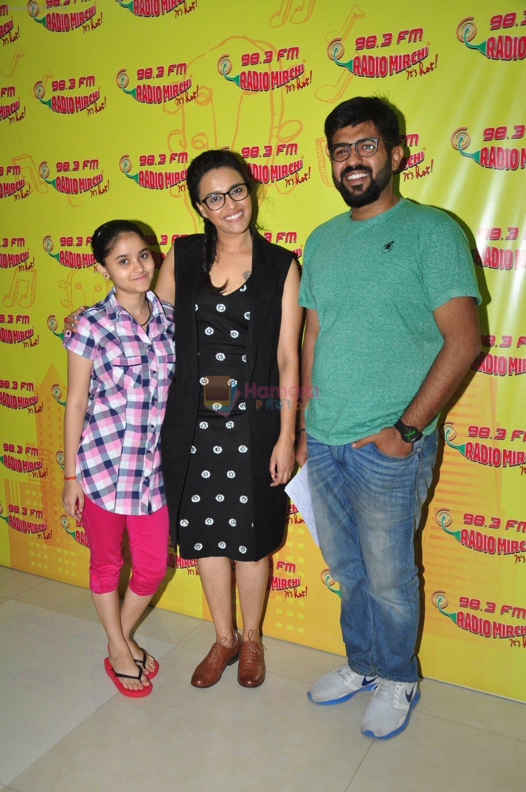 Swara Bhaskar at Radio Mirchi for the promotion of Nil Battey Sannata in Mumbai on 15th April 2016