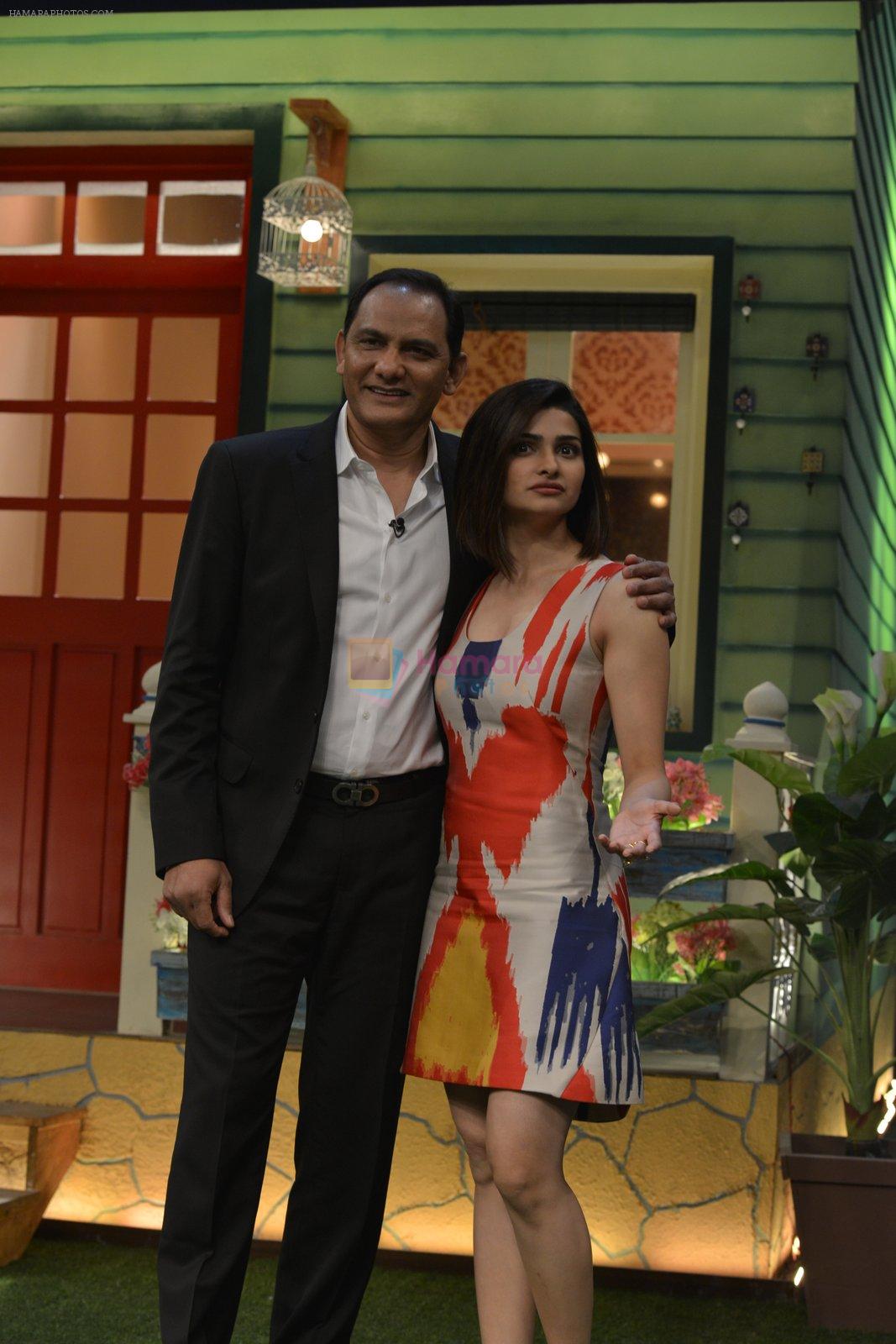 Mohammad Azharuddin, Prachi Desai at the promotion of Azhar on location of The Kapil Sharma Show on 22nd April 2016