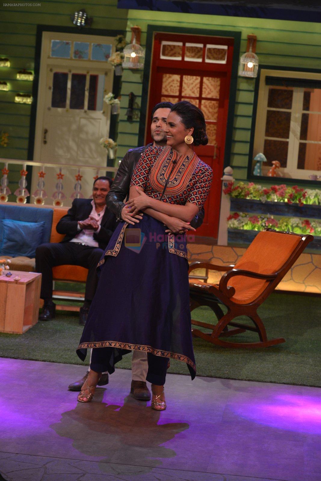 Emraan Hashmi, Lara Dutta at the promotion of Azhar on location of The Kapil Sharma Show on 22nd April 2016